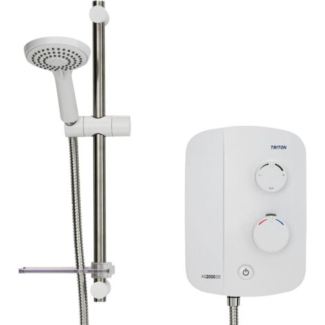 Triton TDPS200SR Silent Running Thermostatic Power Shower White & Chrome (1/4)