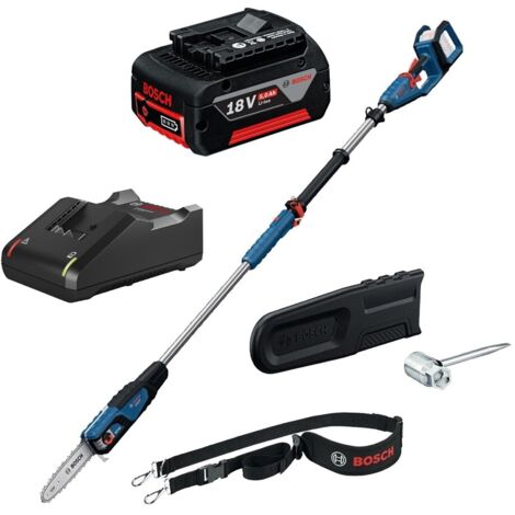Bosch Professional Cordless Chainsaw Long Pole Saw Pruner + 5ah ProCore Kit