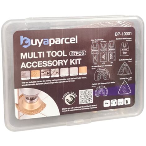 Multi Function 27 Piece Bi-Metal Multi Tool Blade Set Wood Metal Cutting Sanding