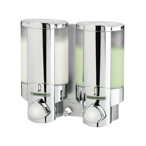 Shower Gel Shampoo Dispenser Euroshowers Chrome Double Wall Mounted Soap 