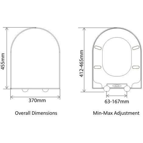 Roper Rhodes D Shaped Soft Close Toilet Seat - Top Fix Quick Release Easy Clean
