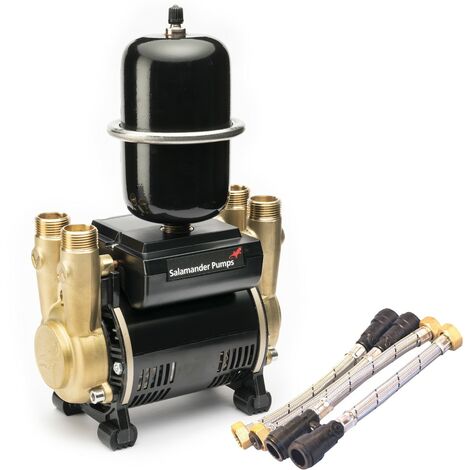 Salamander CTFORCE 20TU 2.0 Bar Brass Twin Impeller Shower Pump Negative Head