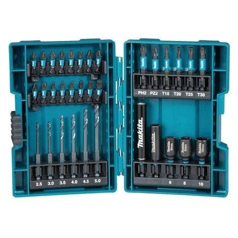 Makita B-66896 33 Piece Black Impact Torsion Screwdriver Bit Set High Durability