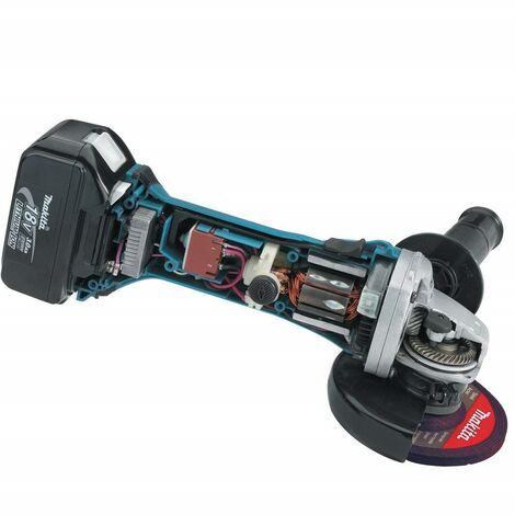 Makita DGA452Z 18v 4.5"" 115mm Angle Grinder Lithium Ion Bare Unit + Flange Nut