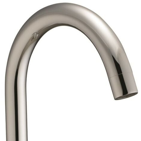 Halo Brushed Nickel Mono Kitchen Sink Basin Mixer Tap Swivel Spout - Twin Lever