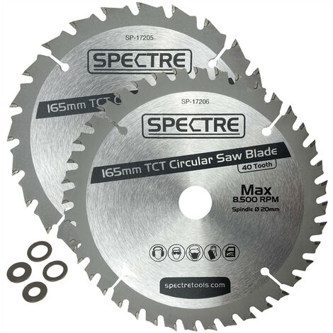 MAKITA 165mm 24 & 40 Tooth Specialized TCT Circular Saw Blade Twinpack 