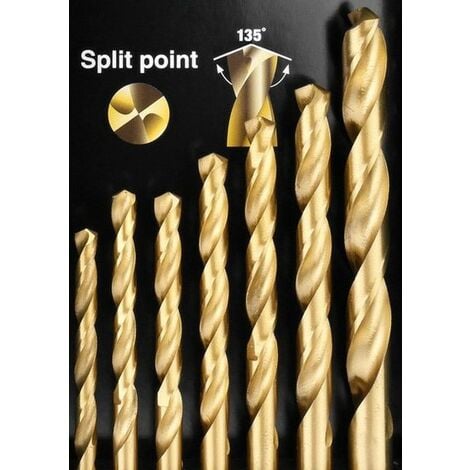 Makita 19 Piece HSS TiN Metal Steel Drill Bit Set Titanium 1-10mm Bits + Case
