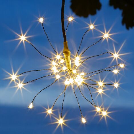 Smart Garden Triple Starburst Solar String Light Garden White or Coloured LED