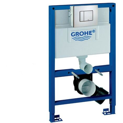 Grohe 38526 Rapid 0.82m Dual Flush Cistern Frame 38732 Cosmo Plate & Toilet Pan