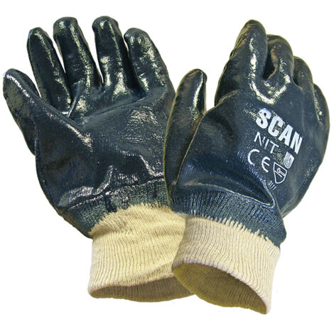 Scan SCAGLONIT Nitrile Knitwrist Heavy Duty Gloves One Size (1/3)