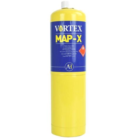 Arctic Hayes VORTEX MAP-X Mix PRO Brazing Gas YELLOW 400g CGA600 Canister VG1