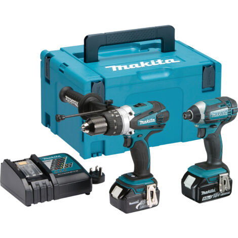 Makita DHP458 DHP458Z 18v Lithium Ion LXT Combi Hammer Drill 30PC Bit