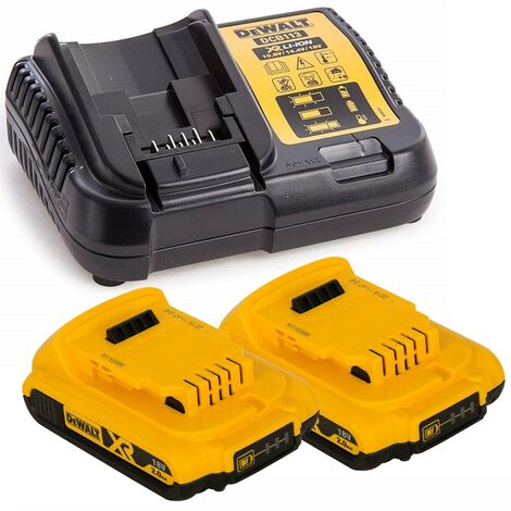 2x Dewalt DCB183 XR 18v Batteries Li-Ion 2.0Ah DCB183 & DCB113 Charger