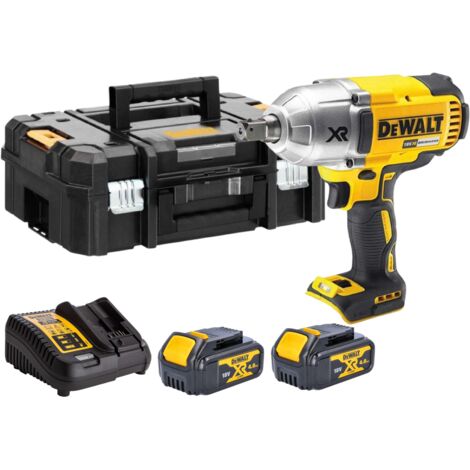 Dewalt DCF899M2 XR 18v High Torque Impact Wrench 1/2"" 2x 4.0ah Batt Charger Bag