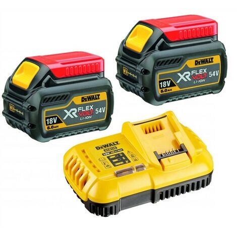 Dewalt DCB546 18v 54v XR Flexvolt 6.0ah Battery Twin Pack + DCB118 Fast ...