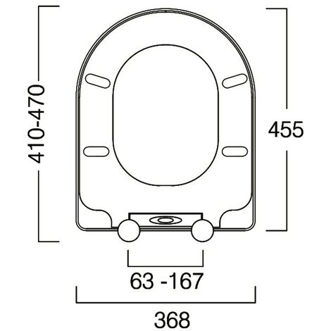Roper Rhodes D Shaped District Soft Close Toilet Seat - Top Fix Quick Release