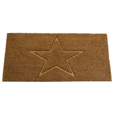 Smart Garden Star Struck Etched Patterned Doormat Coir PVC Back Outdoor Mat