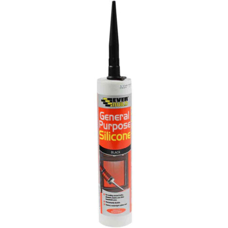 Everbuild General Purpose Silicone Black C3 Size Cartridge