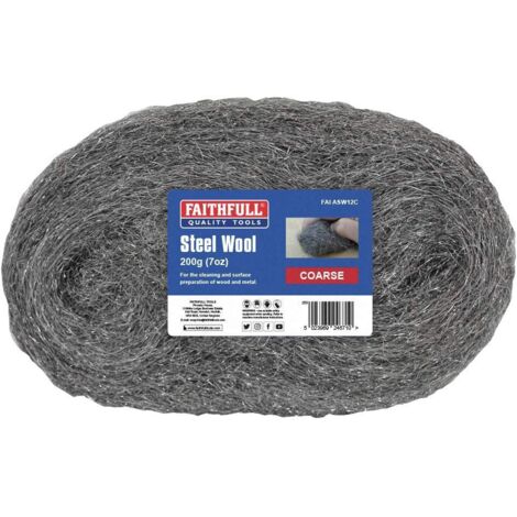 Faithfull FAIASW12C Steel Wire Wool Coarse 200g