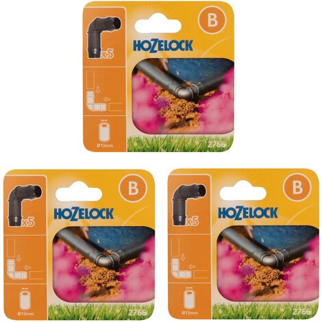 15 x Hozelock 2766 13mm 90 Deg Right Angle Elbow Connectors Irrigation Garden (1/3)