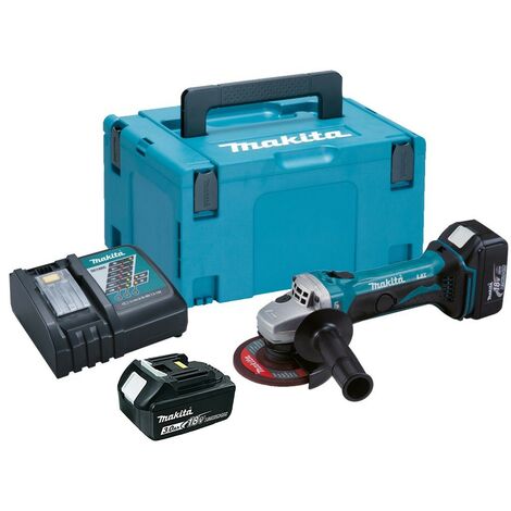 Makita DGA452RFJ 18v 4.5"" 115mm Angle Grinder Lithium Ion + 2 x 3.0ah DGA452RFE