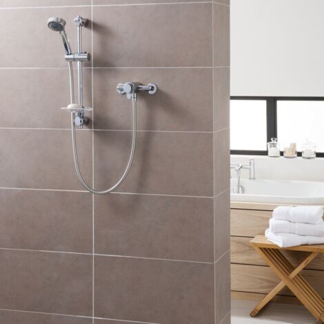 Triton Dene Dual Control Mixer Shower Concentric Thermostatic Exposed Chrome (1/5)