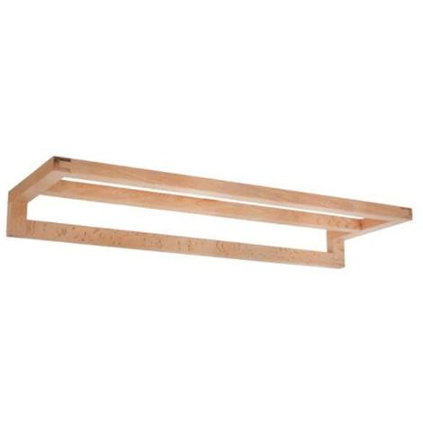 Southbourne Wooden Beech Bathroom Cloakroom Double Towel Rail Bar Holder Hanger