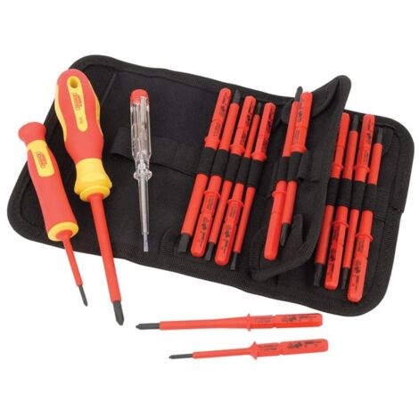 Draper Tools 18-Piece Insulated Voltage Tester and Screwdriver Set – Electrical Testing and Repair Kit (1/5)