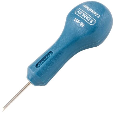 Stanley Bradawl 32 mm (1-1/4 in) Round-Point, Chrome-Plated Steel Blade, Plastic Handle (1/3)