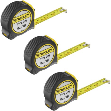 Stanley 0-30-696 5M Tape Measure 5 Meter 16ft Tylon Pack of 3 STA130696 1-30-696 (1/5)