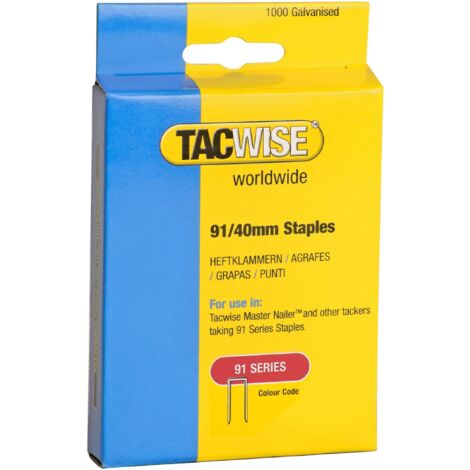 Tacwise 0768 91 Narrow Crown 40mm Staples Galv 1000 Pack for Ranger El Pro (1/2)