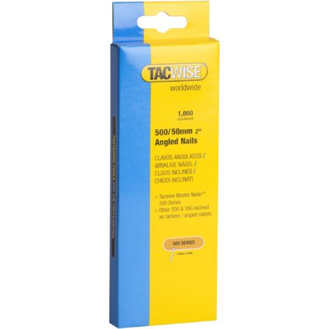 Tacwise 0485 500 Series 18G 50mm Angled Nails for Ace & K 18G Angled Brad Nailer