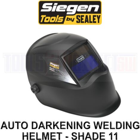 Sealey S01000 Welding Grinding Helmet Mask Auto Darkening Shade 11 Solar Power