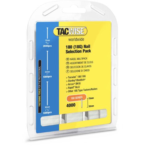 Tacwise 180 18 Gauge Nail Selection (Pack 4000) TAC0205