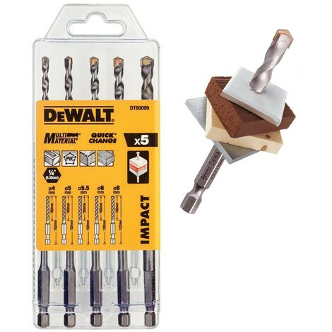 DeWalt - DT60099 Extreme Impact Masonry Drill Bit 5 Piece Set