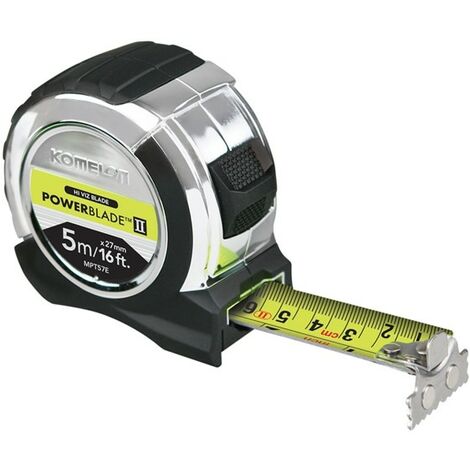Komelon Tape 5m / 16ft PowerBlade Tape Measure MPT57E Magnetic Tip Hi-Viz Blade
