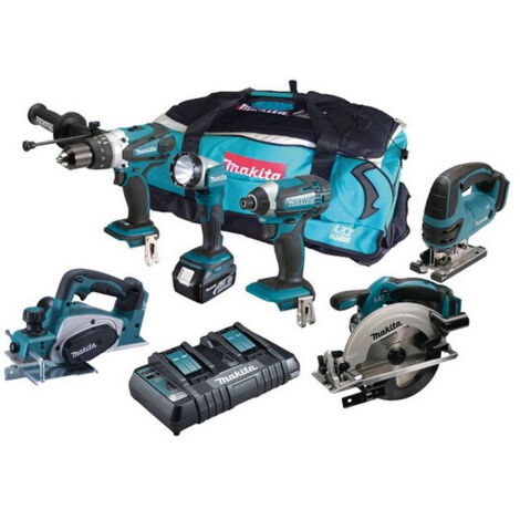 Makita DLX6067PT 18v LXT 6pc Combi Kit x Batteries Inc