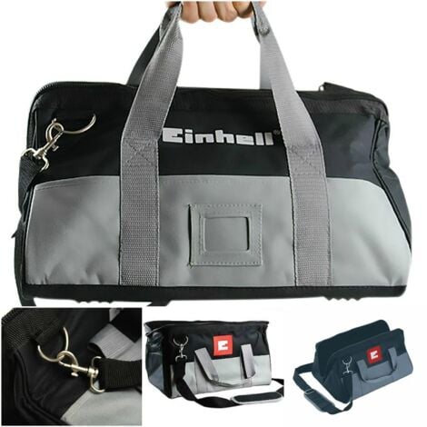 Einhell Power X-Change 16"" Open Mouth Tool Bag Holdall + Shoulder Strap Black