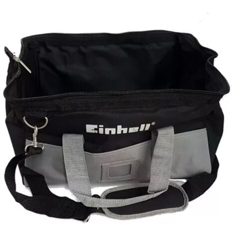 Einhell Power X-Change 16"" Open Mouth Tool Bag Holdall + Shoulder Strap Black