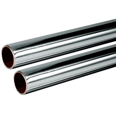 Chrome Plated Copper Tube 22mm 2x 1m Length BS EN1057 R250 British Copper 2.0m (1/3)