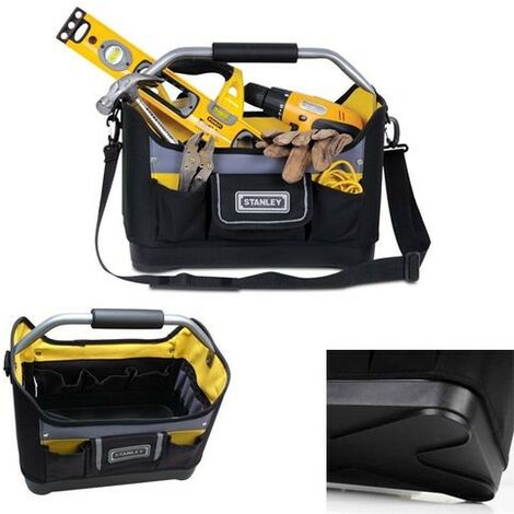 Stanley 16" Inch Open Tote Tool Bag Toolbag Hard Bottomed 1-96-182 STA196182
