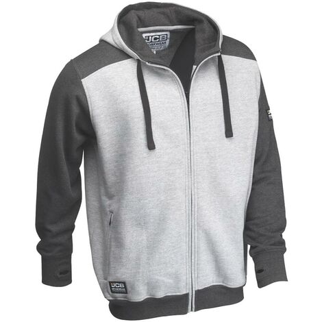 two tone zip up hoodie