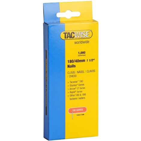 Tacwise 0747 18G 40mm Brad Nails Galvanised 1000 Pack - DGN50V Ranger Combi