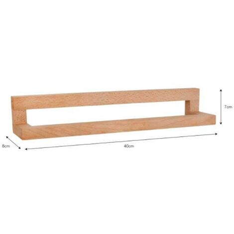 Southbourne Wooden Beech Bathroom Cloakroom Single Towel Rail Bar Holder Hanger