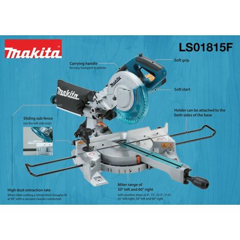 Makita LS0815FL 110v 216mm 8.5"" Slide Compound Mitre Saw Laser Guide Inc Blade