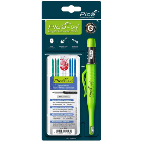 Pica DRY Automatic Pencil 4040 Wet Tile Stone Cut Leads White Blue PICA30404