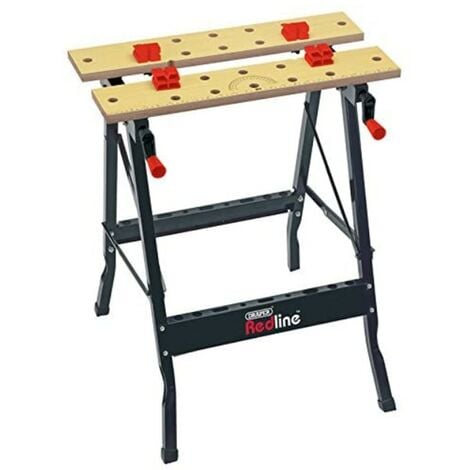 Draper Folding Work Bench Dual Clamping Portable Steel Leg MDF Saw Horse 68027