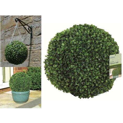 Smart Garden Boxwood Artificial 30cm Garden Topiary Leaf Ball & Chain Hanging