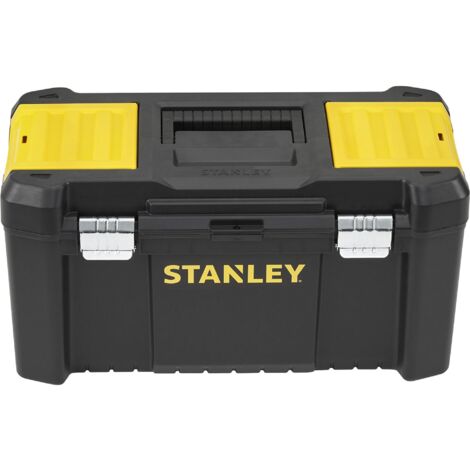 Stanley 50cm Toolbox 19 Inch Tool Box with Metal Latches Tote Tray Lid Organiser