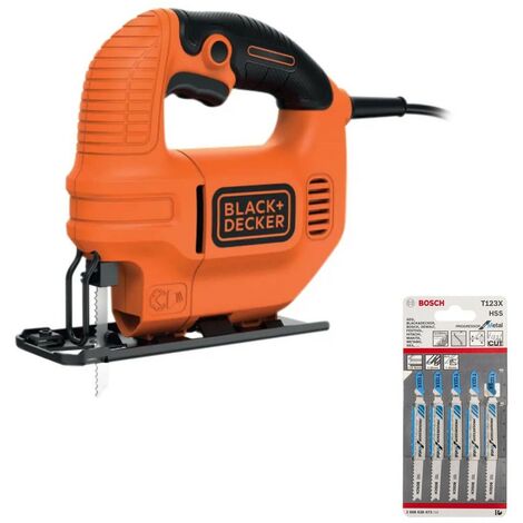 Black and Decker 400w Jigsaw Bevel Cut 240v Low Vibration and X6 Blades KS501-GB (1/5)